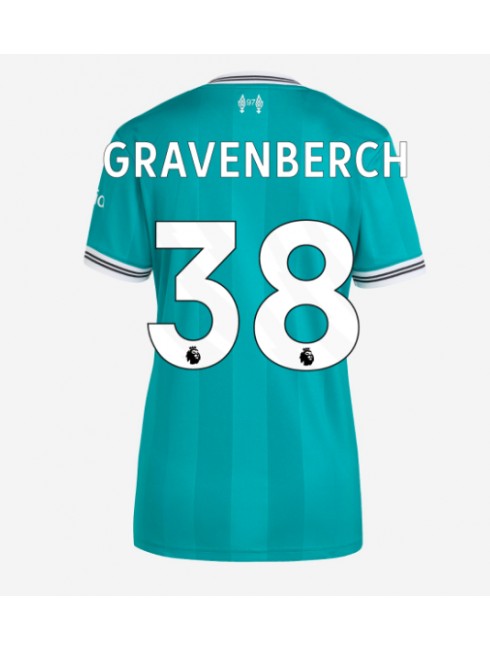 Ženski Nogometna dresi replika Liverpool Ryan Gravenberch #38 Tretji 2025-26 Kratek rokav Ženski Nogometna dresi replika Liverpool Ryan Gravenberch #38 Tretji 2025-26 Kratek rokav